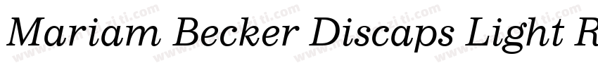 Mariam Becker Discaps Light Regular字体转换